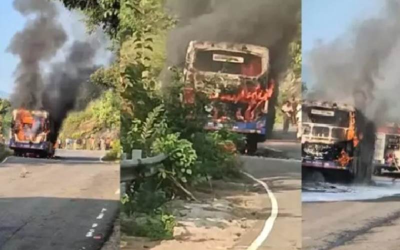 آندھرا پردیش میں ایک اور بس حادثہ: آرٹی سی بس شعلہ پوش